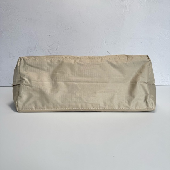 HANDBAG ORGANIZER INSERT Large Nylon Beige Zipper Pockets Neutral Lightweight - Picture 10 of 14
